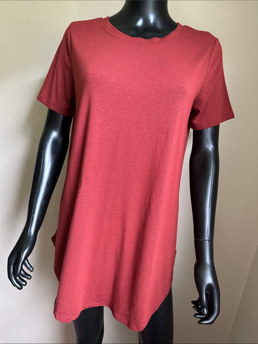 Zenana Outfitters Rust Terracotta Relaxed Longline Tunic Tee - Picture 4 of 12